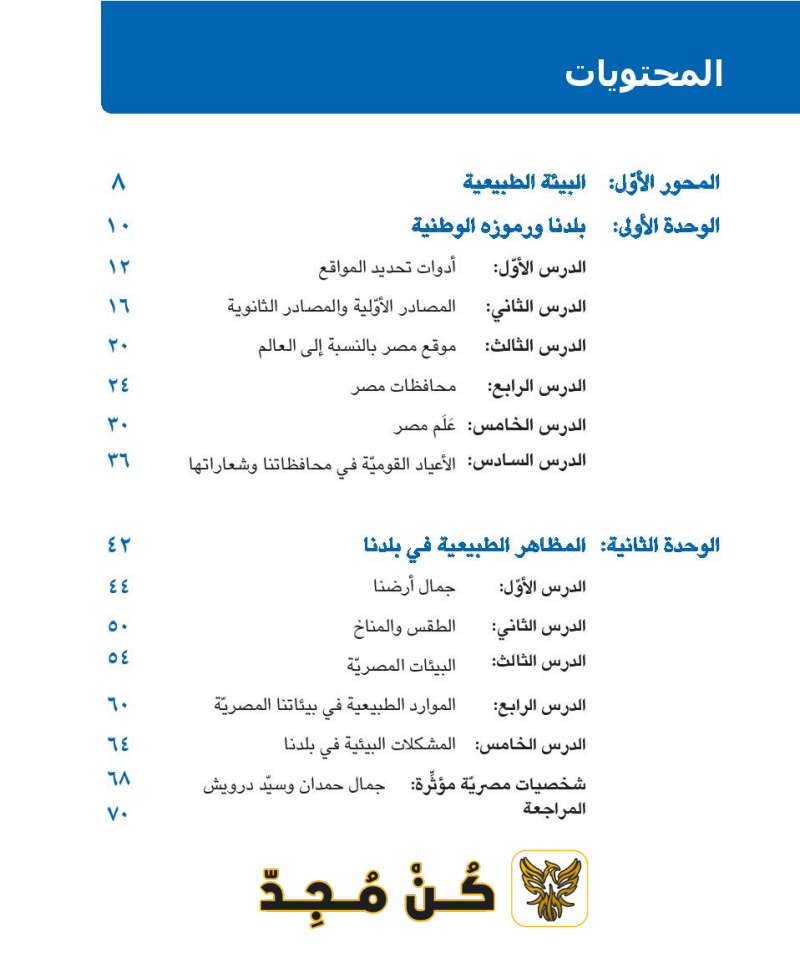 منهج الدراسات للصف الرابع الابتدائي الجديد 2025