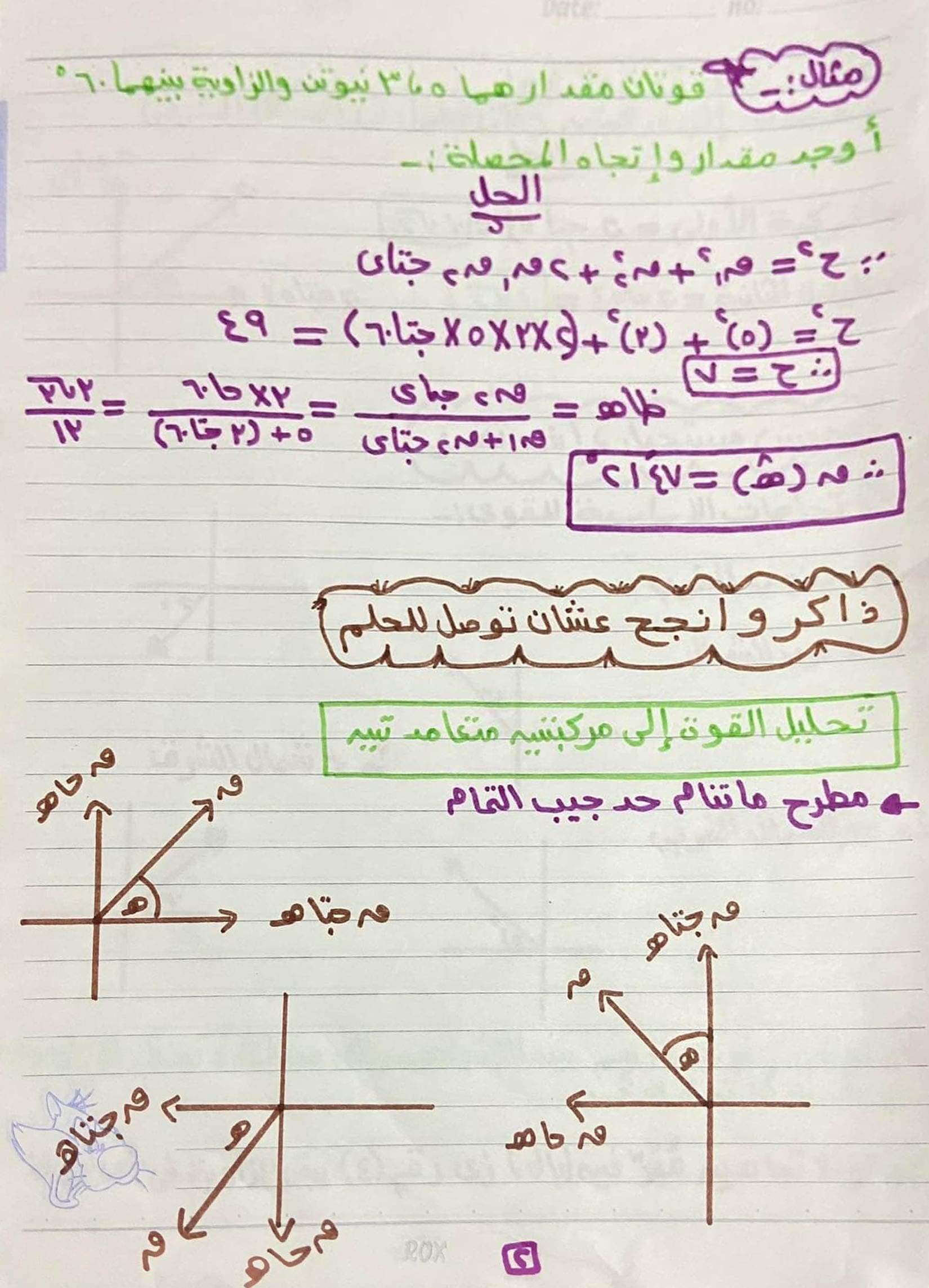 تحميل ملخص الاستاتيكا للصف الثانى الثانوى الترم الأول