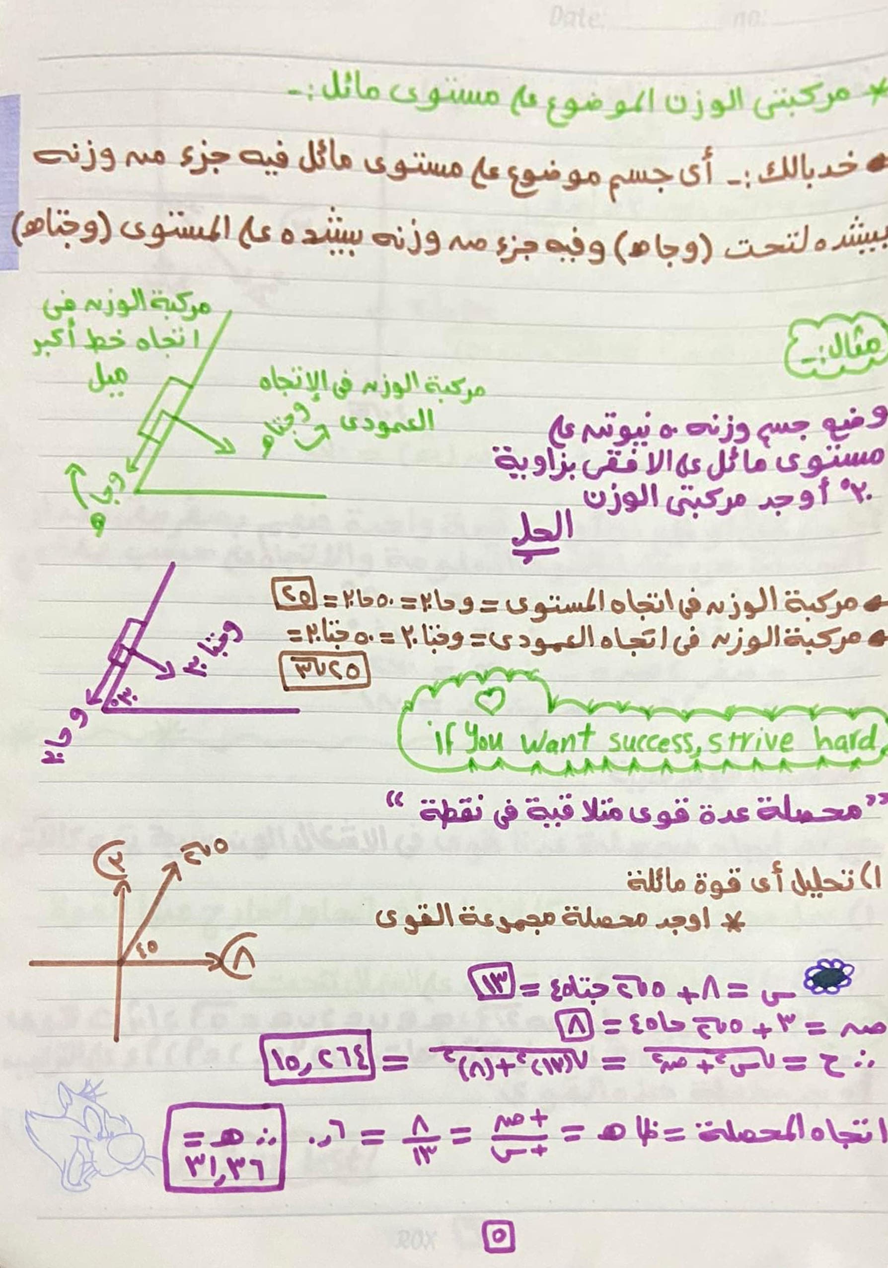 تحميل ملخص الاستاتيكا للصف الثانى الثانوى الترم الأول
