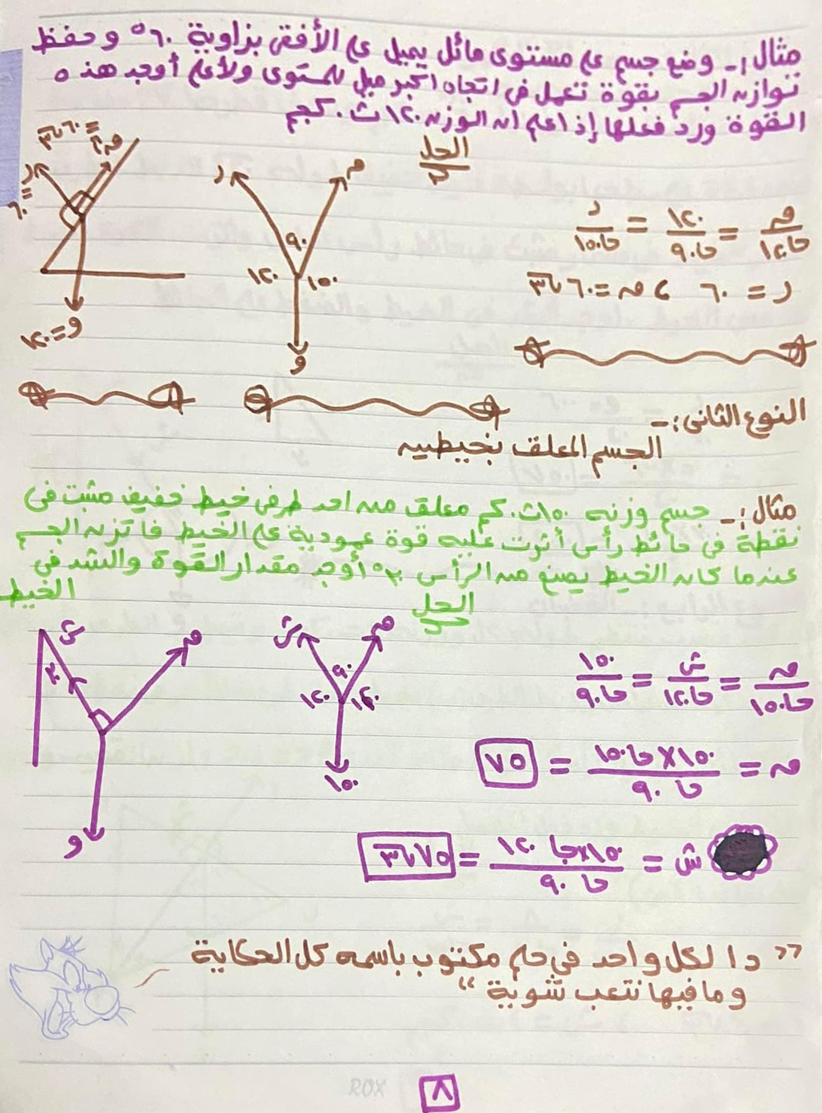 تحميل ملخص الاستاتيكا للصف الثانى الثانوى الترم الأول