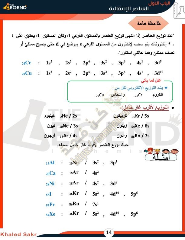 حل مذكرة الكيمياء ثالث ثانوي